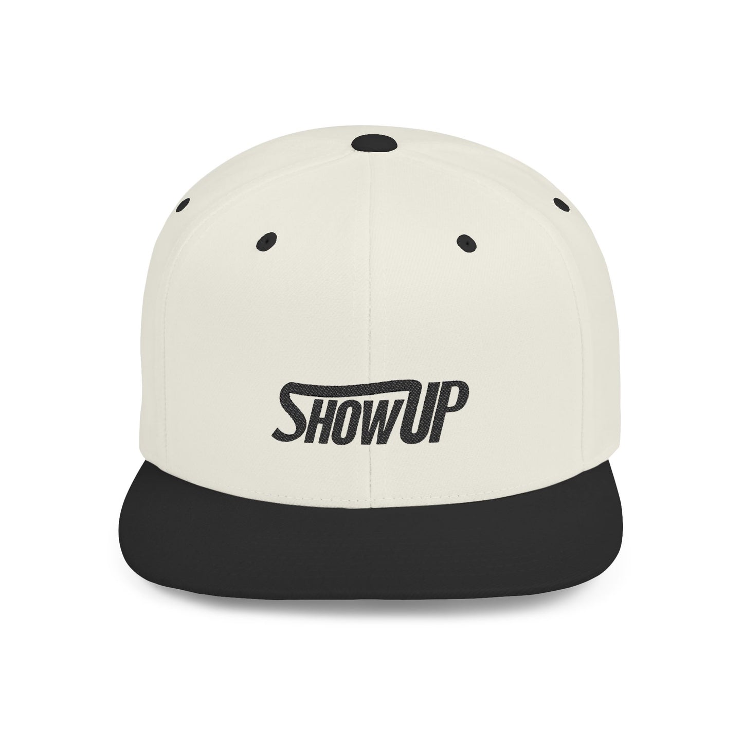 Stylish Flat Bill Snapback Hat - Show Up Statement Cap for Trendsetters, Casual Events, Gift, Streetwear, Everyday Use